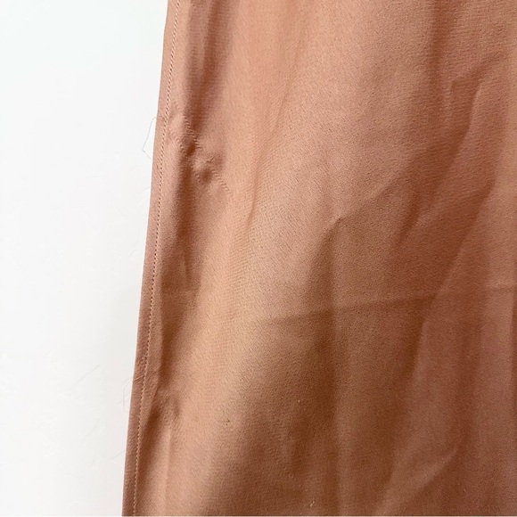 BHLDN Cali Satin Draped Cowl Neck Midi Slip Bridesmaid Dress Sedona - Picture 12 of 16